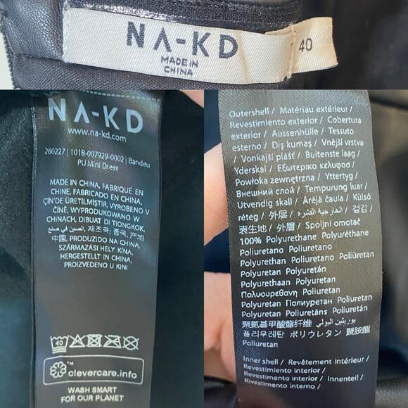 NA-KD Faux Leather Mini Dress - Picture 4 of 4